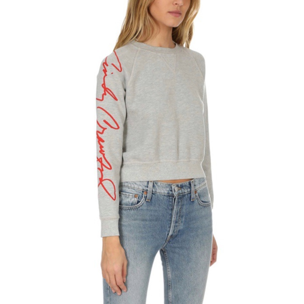 Re/Done Cindy Crawford Sweatshirt in Grey Size Medium
